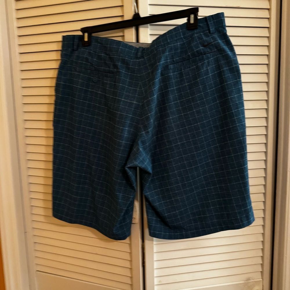 Men's Blue Checkered Shorts